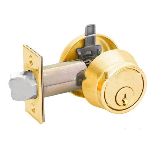 Schlage Commercial B250PD-605-12-103-10-001 B250PD Single Cylinder Deadbolt, Bright Polished Brass