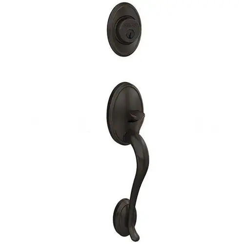 Custom Wakefield Exterior Active Handleset Only with C Keyway Aged Bronze Finish