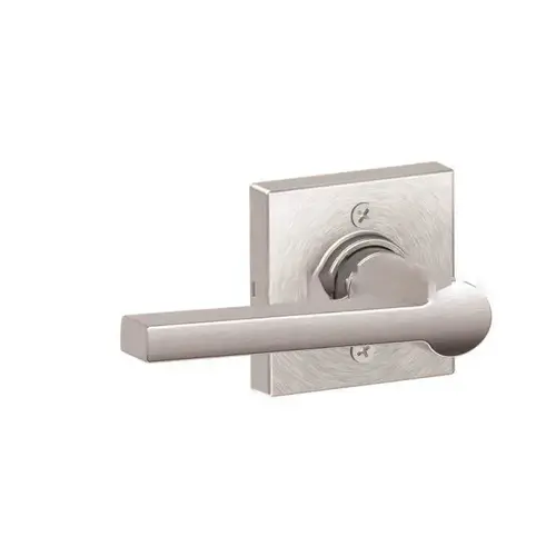 Half Dummy Lock Solstice Lever with Collins Rose Satin Chrome Finish