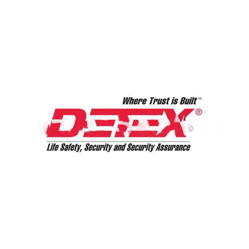 DETEX V40-NS-628-36 Narrow Stile Rim Exit Device, Value Series, No Trim, Hex Dogging, 36", Satin Aluminum 628/US28