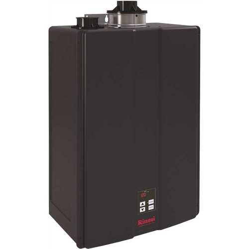 Rinnai CU199iN 11 GPM Interior Commercial 199,000 BTU Natural Gas Tankless Water Heater Gray