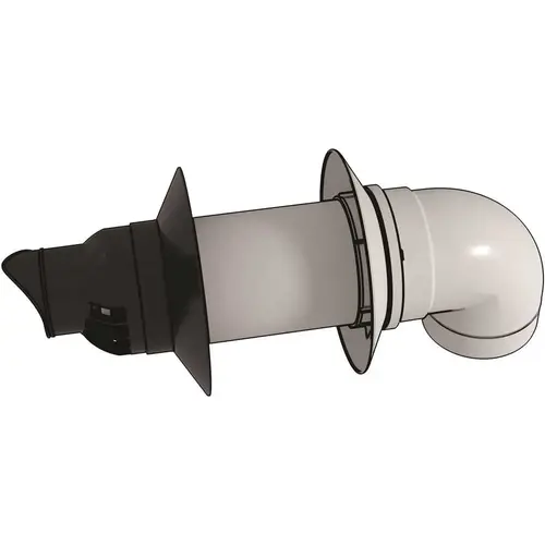 3 in./5 in. x 21 in. Plastic Condensing Horizontal Termination Vent Kit for Tankless Water Heaters White