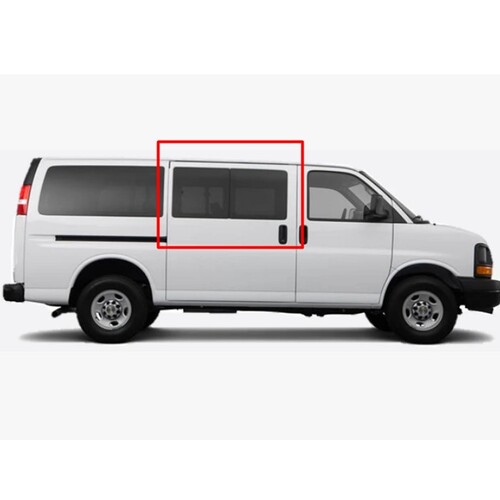 AM Auto CE03-RS1 P Window For Chevrolet Express 2003 First Passenger Side Sliding Door Glass