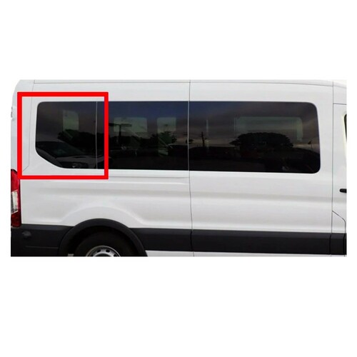 AM Auto FT14-R3L-2 P Window For Full Size Ford Transit Third Passenger Side Fixed Glass Long (148")