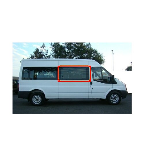 AM Auto FT14-RS1 P-L Window For Full Size Ford Transit First Passenger Side Sliding Door Glass Long (148")