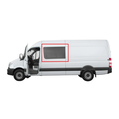 AM Auto MS06-L1-3 P-L Window For Mercedes Sprinter - Year 2007-Present First Driver Side Fixed Glass / Privacy Long (170")