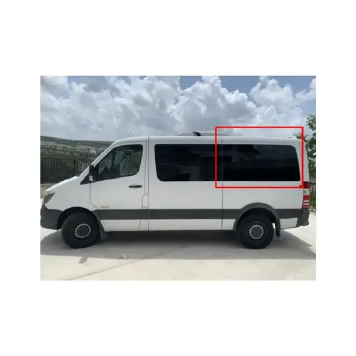 Window For Mercedes Sprinter - Year 2007-Present Second Driver Side Fixed Glass / Privacy Medium (144")