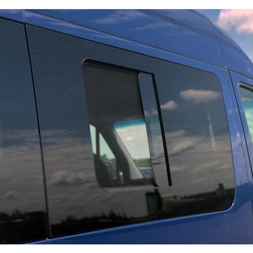AM Auto MS06-R1-HSS P-M Window For Mercedes Sprinter - Year 2007-Present First Passenger Side Half-Slider Glass With Screen / Privacy Medium (144")