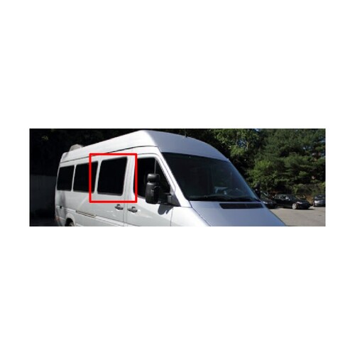 Window For Mercedes Sprinter - Year 2003-2006 First Passenger Side Sliding Door Glass / Privacy Medium (140")