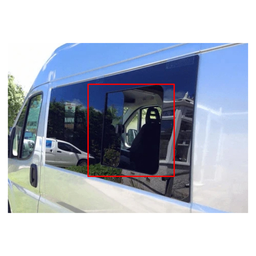 Window For Ram ProMaster First Driver Side Half-Slider Glass With Screen / Privacy Medium (136")