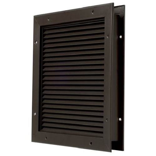 18" x 18" No Vision Door and Partition Louver for 1-3/4" Door Dark Bronze Finish