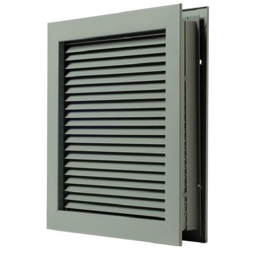 National Guard Products L700RX24X24 24" x 24" Self Attaching No Vision Door Louver for 1-3/4" Doors Prime Coat Finish