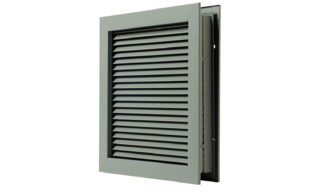 Aluminum 6 Height National Guard Products 6 Height National Guard L700RX12X6 L-700-Rx-12X6 Self Attach Louver 12 x 6