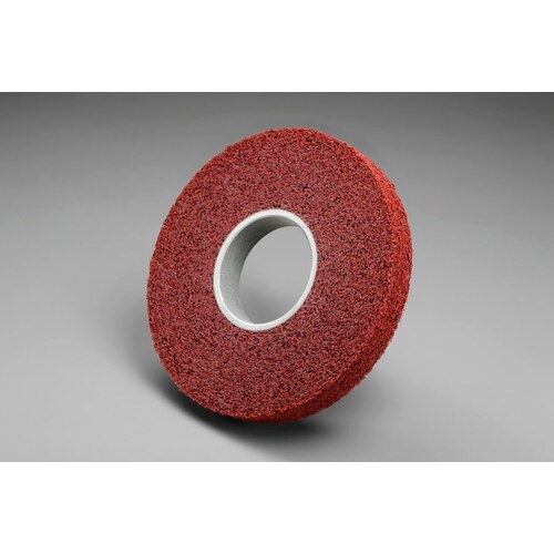 MF-WL Series Metal Finishing Wheel, 12 in Dia, Coarse Grade, 3000 rpm, Maroon