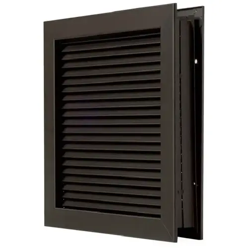 12" x 12" Self Attaching No Vision Door Louver for 1-3/4" Doors Dark Bronze Finish