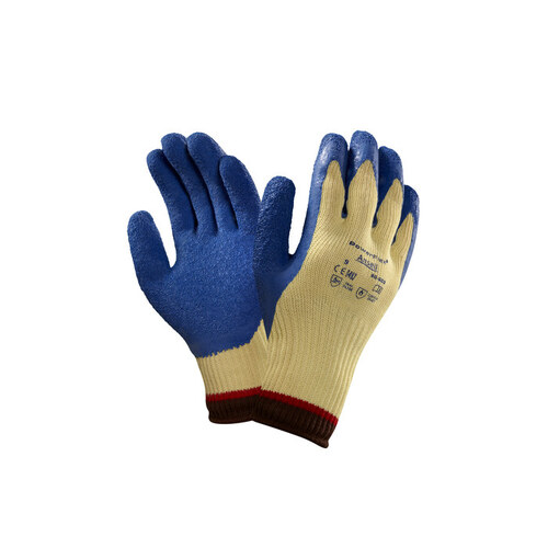 ANSELL 206408 80-600 Blue/Yellow 7 Kevlar Cut-Resistant Glove - ANSI A2 ...