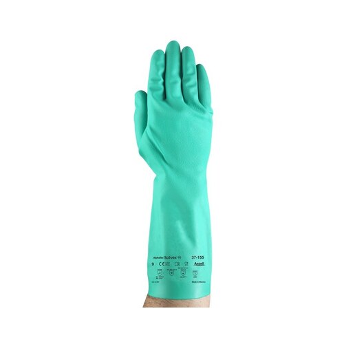 green chemical gloves