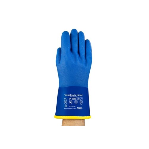 ANSELL 23-202 Blue 9 PVC Cold Condition Gloves - PVC Coating - Smooth Finish