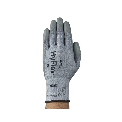 ANSELL 11-727/10 11-727 Grey 10 Polyurethane Cut-Resistant Glove - ANSI 2, EN 3 Cut Resistance
