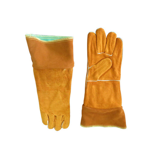 Split Cowhide Leather Welding Glove - Wing Thumb - in Length