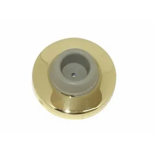 WS406/407CCV Concave Wall Bumper, Bright Polished Brass