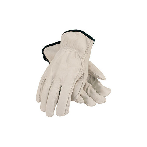 Medium Economy Grade Top Grain Cowhide Leather Drivers Glove Straight Thumb - pack of 12