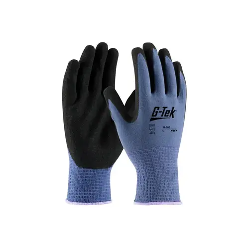 PIP 34-500/XS GP 34-500 Black/Purple X-Small Nylon Work Gloves - EN 388 1 Cut Resistance - Nitrile Palm & Fingers Coating - 9.1" Length Pair