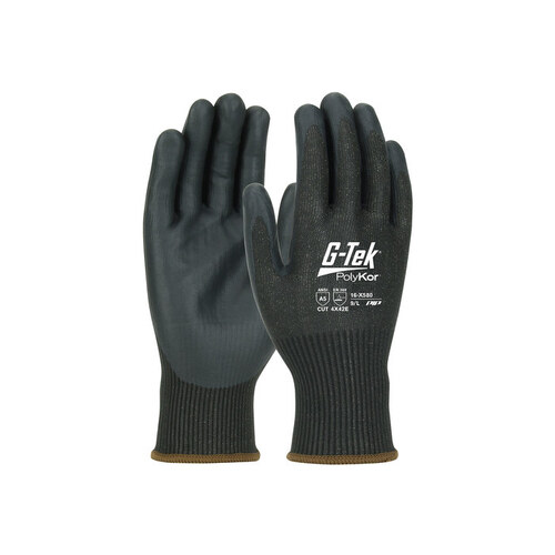PIP 16X580/M PolyKor Xrystal 16X580 Black Medium CutResistant Gloves