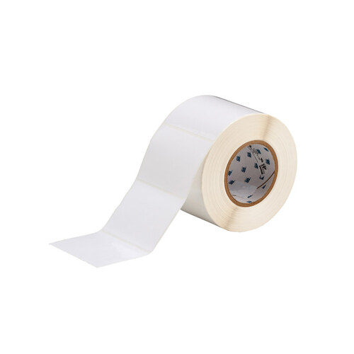 White Polyester Die-Cut Thermal Transfer Printer Label Roll - 4" Width - 3" Height - B-483