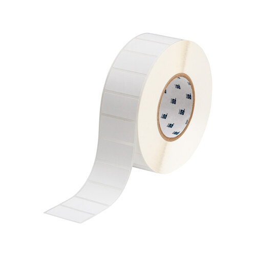 White Polypropylene Die-Cut Thermal Transfer Printer Label Roll - 2" Width - 1" Height - B-449