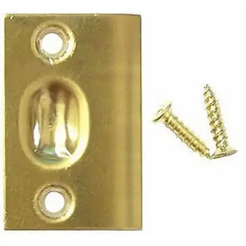 Steel Strike for 347 Ball Catch Bright Brass Finish