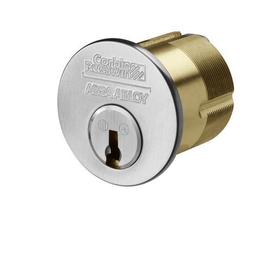 1-1/4" Conventional 6 Pin Mortise Cylinder Satin Chrome Finish