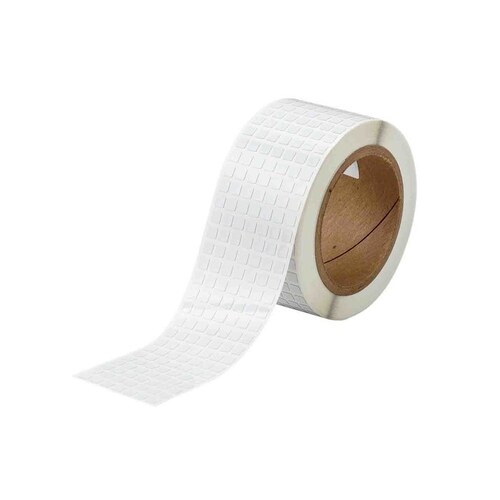 THT-70-718-20 White Polyimide Die-Cut Thermal Transfer Printer Label Roll - 0.25" Width - 0.25" Height - B-718