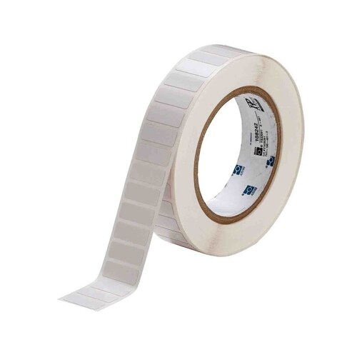 THT-58-718-10 White Polyimide Die-Cut Thermal Transfer Printer Label Roll - 1" Width - 0.375" Height - B-718