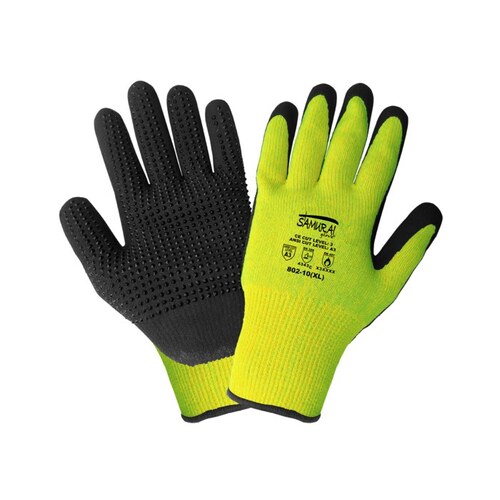 Global Glove 802 LG 802 High-Vis Yellow/Green Large Aramid Cut ...