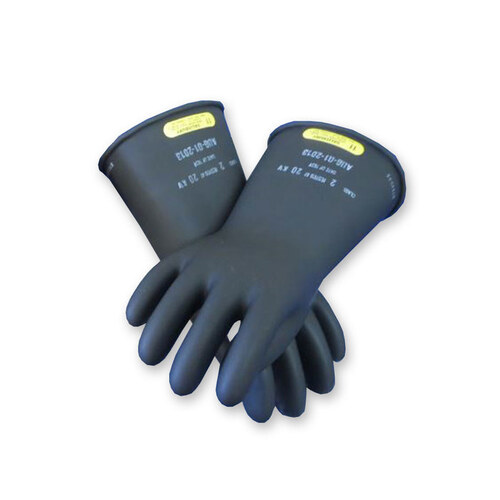 LRIG Black XL Rubber Work Gloves - 14" Length
