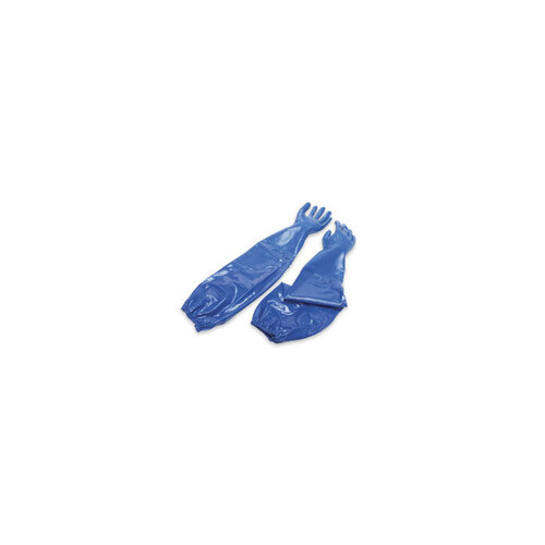 NK803ES Blue 8 Nitrile Supported Chemical-Resistant Gloves - 26" Length - Rough Finish