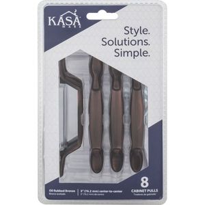 Kasaware K2363borb8 Pack Of 8 5 Cabinet Pulls With 3 Center