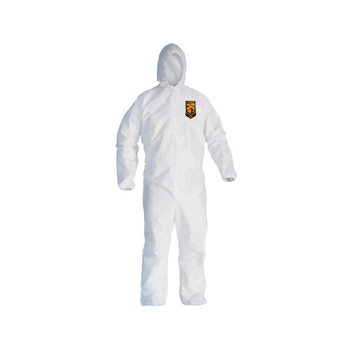 Kimberly-Clark 46114-XCP25 A30 White XL Microforce Disposable Chemical-Resistant Coveralls - pack of 25