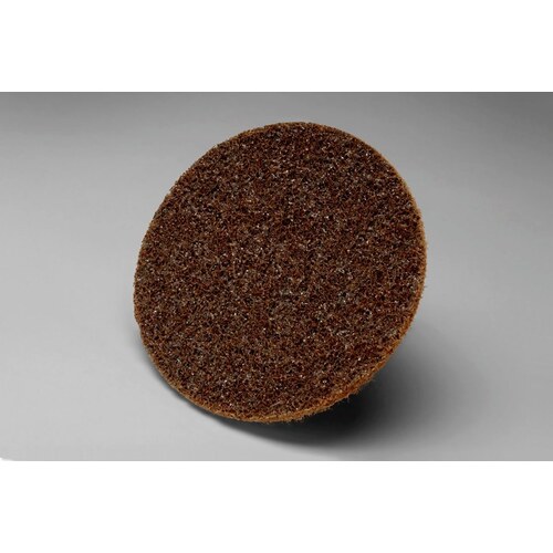 Scotch-Brite 00750 SC-DH Series No-Hole Surface Conditioning Disc, 5 in, Coarse Grade, Aluminum Oxide, Brown