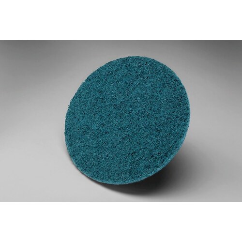 Scotch-Brite 4303 0 SC-DH Series No-Hole Surface Conditioning Disc, 5 in, Very Fine Grade, Aluminum Oxide, Blue