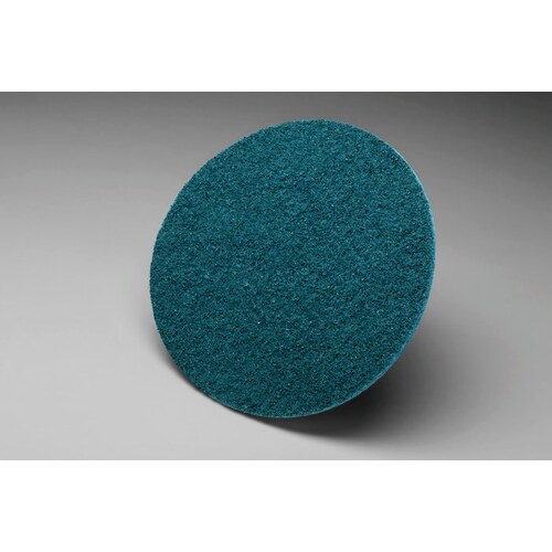 Scotch-Brite 04305 SC-DH Series No-Hole Surface Conditioning Disc, 7 in, Very Fine Grade, Aluminum Oxide, Blue
