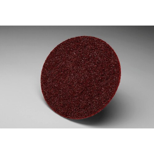 Scotch-Brite 0645 0 SC-DH Series No-Hole Surface Conditioning Disc, 7 in, Medium Grade, Aluminum Oxide, Maroon