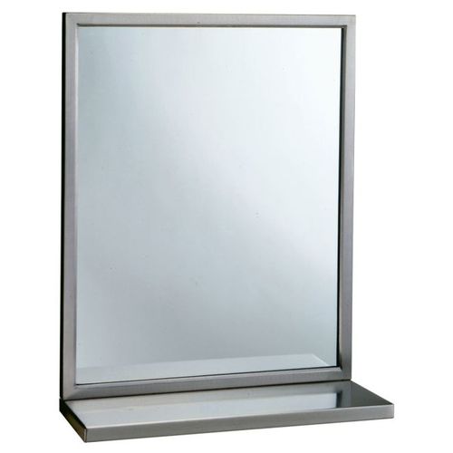 18" x 36" Welded Frame Mirror with Shelf Combination NA Finish