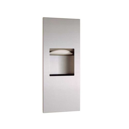 Bobrick B36903 Recessed Paper Towel Dispenser / Waste Receptacle - 11-1/2" x 29-1/2" Satin Stainless Steel Finish