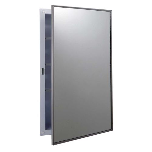Recessed Medicine Cabinet with 15-1/2" x 25-7/8" Door Satin Stainless Steel Finish