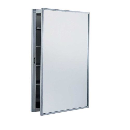 Recessed Medicine Cabinet with 17" x 26-7/8" Satin Stainless Steel Finish