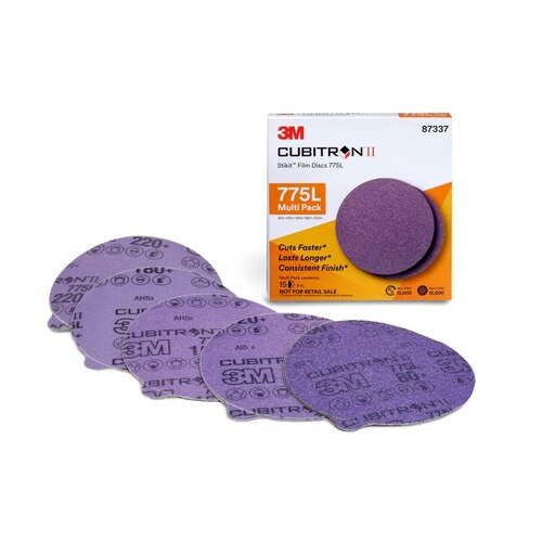 Stikit 775L Ceramic Disc - 80+ to 220+ Grit - 5" Diameter Purple