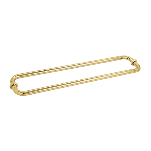 Polished Brass 24" Back-to-Back Towel Bars for Glass