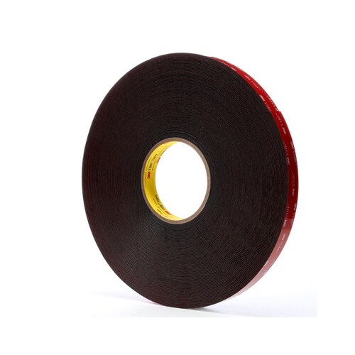5952 Series Double Sided Heavy Duty Mounting Tape, 15 yd x 3/4 in, 45 mil THK, Black